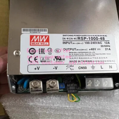 New MEAN WELL RSP-1000-48 48V 21A POWER SUPPLY fast ship via FedEx/DHL/UPS - Image 1 of 4