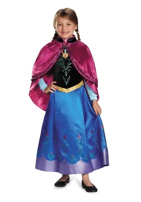 Prestige Disney Frozen Traveling Anna Costume with Cape Size M 7-8 - Image 1 of 4