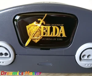 Zelda Ocarina of Time Gold, Logo, Faceplate | For Nintendo 64 Console - Picture 1 of 8
