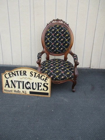 64211 Antique Victorian Armchair Chair Cover