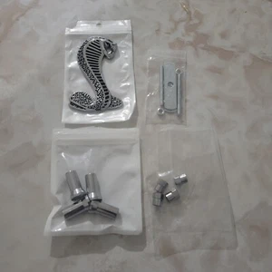 Metal Cobra Universal Snake Front Shelby Emblem Car modification + Air Caps - Picture 1 of 7