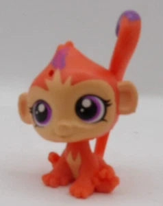 Littlest Pet Shop Mini orange & lila Affe - Hasbro - 11/4" groß - Bild 1 von 2