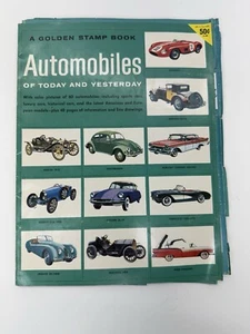 Vintage Golden Stamp Book Automobiles Of Today And Yesterday 1957 Antique Cars - Picture 1 of 7