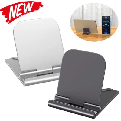 Adjustable Phone Holder Stand Foldable Thin Cradle Desk Mount For iPhone Samsung - Image 1 of 4