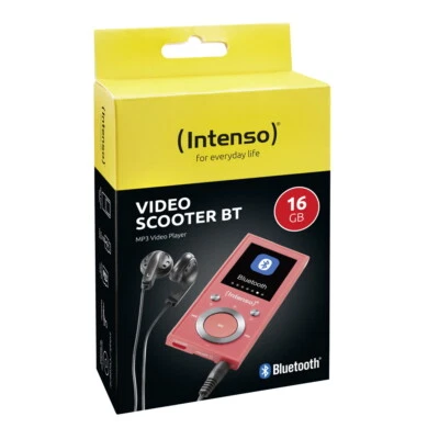 Intenso MP3 Player Video Scooter Bluetooth 16GB 1,8 Zoll Display pink - Bild 1 von 4