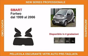 pellicola oscurante vetri pre tagliata smart fortwo dal 99-2006 kit posteriore - Imagen 1 de 1