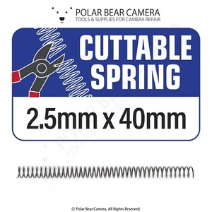 Cuttable Micro Miniature Small Compression Spring 2.5mm x 40mm Camera Lenses UK - Picture 1 of 2