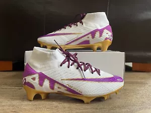 Nike Zoom Superfly 9 Elite FG “NBY” White Purple Gold 8.5M/10W FN6746-901 - Picture 1 of 6