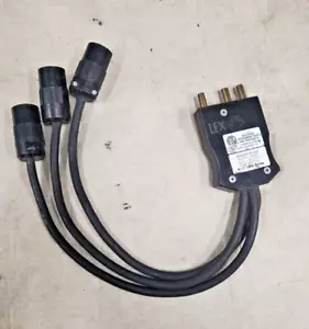 60A Bates Spilla Stage Maschio a (3) Edison Femmina Splitter Fanout - Foto 1 di 5