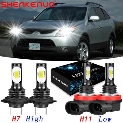 Kit combinado de bombillas de haz alto y bajo LED de 4 piezas para Hyundai Veracruz 2007-2011 Foto 1 de 4
