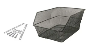 Black Iron Rear Bike Basket with Fixing Brackets Included 38x29x18 - Picture 1 of 6