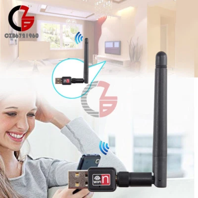 WiFi Antenna 802.11N/G/B 150Mbps Wireless Network LAN Card Adapter USB 2.0 - Image 1 of 4
