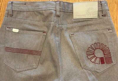 Jeans masculino Akademiks 34x32 cinza reto jeans stretch (bainha até 30 anos") - Imagem 1 de 4