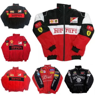 FRG NEW Adult Racing Jacket Vintage, Ferrari Jacket ,Ebroidered Cotton Padded Hot