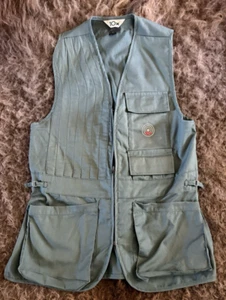 10X Gilet da Tiro Uomo Medium Regular (38-40) Verde Trappola Argilla Tascheet USA - Foto 1 di 11