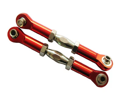 1:10 RC Car Adjustable Servo Linkage Steering Tie Rod M4 Thread 3mm Hole 69-80mm - Image 1 of 4