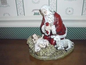 JOSEPH'S STUDIO-8.75"H KNEELING SANTA FIG.-JESUS IS THE REASON FOR THE SEASON- - Picture 1 of 1