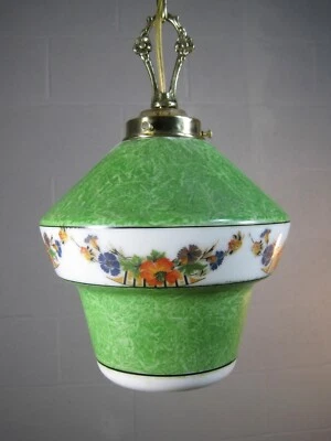 Antiguo Colgante Hoja Clara Verde Años 30 Tono Floral Restaurado Nº 3 de 3 listados Foto 1 de 4