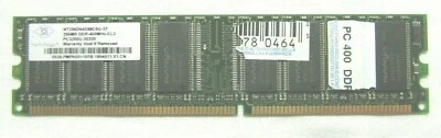Ram 256MB 184 Pin NT256D64S88C0G-5T DDR, 400MHz, PC-3200, CL3, Non-ECC, 2.5V - Image 1 of 4