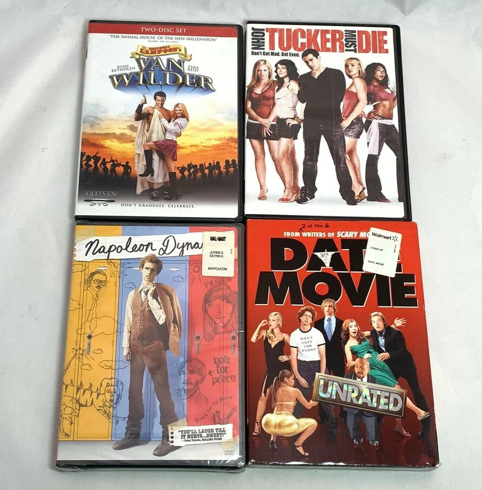 Lot Of 4 Romantic Comedy DVD's - Date Movie, Napoleon Dynamite, Van Wilder  78 - Image 1 of 1