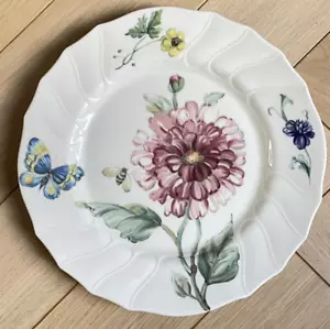 Assiette plate Villeroy & Boch Modèle Bouquet Fleurs Papillon Faïence n° 4 - Picture 1 of 3