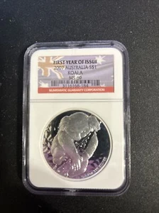 2007 Australia 1 oz Silver Koala MS-69 NGC (First Year of Issue) - Picture 1 of 3
