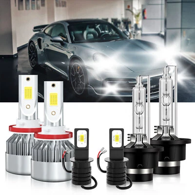 Kit de 6 faros antiniebla LED HID de haz alto bajo para Porsche 911 2003-2004 Foto 1 de 4