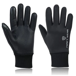 Mens Running Gloves Thermal Winter Warm Touchscreen Anti Slip Stretchable Gloves - Picture 1 of 8