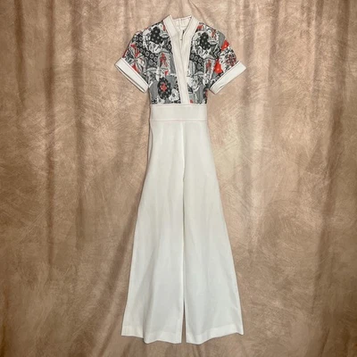 Mono Vintage Años 70 Strait Lane Patchwork Paisley Floral Cintura Alta Multicolor  Foto 1 de 4