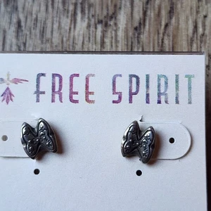 Peyote Bird Free Spirit Sterling Silver Butterfly Earrings Small Studs - Picture 1 of 3