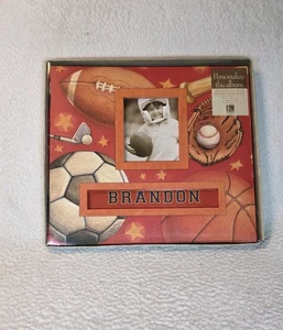 K&Company Frame A Name Scrapbook Album Sports 12x12 Tim Coffey Baseball Football - Picture 1 of 12