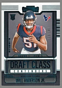 2023 Contenders Football Will Anderson Jr. Draft Class Teal /149 SP Texans, 24 - Picture 1 of 2