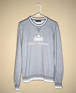 Dolce & Gabbana Milano Logo Herren Crewneck Sweatshirt Gr. 44 / US Small Grau - Bild 1 von 14