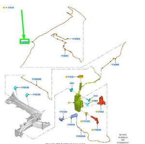 FORD Mustang Mach-E Scheibenwaschschlauch 2489801 NEU ORIGINAL - Picture 1 of 2