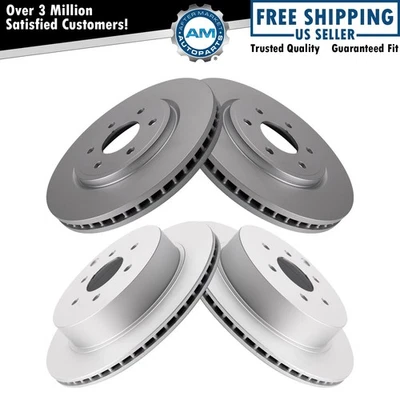 Front and Rear Brake Rotors Set For 2005-2012 Nissan Pathfinder - Изображение 1 из 4