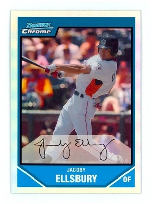 2007 Bowman Draft Picks Prospects Chrome переливающаяся карточка Джейкоби Эллсбери #BDPP105 MLB - Изображение 1 из 3