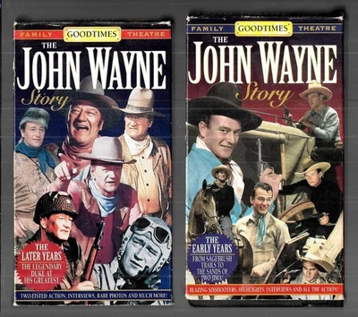 The John Wayne Story - 2 Volume VHS Tapes Foto 1 de 3