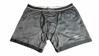 Cueca Boxer Umbro Masculina de Alto Desempenho Preta e Cinza-UM5084BB-Sem Etiqueta-L-Nova Com Etiqueta - Imagem 1 de 3