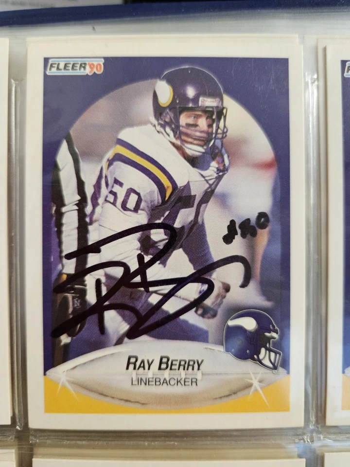 1990 Fleer #94 Ray Berry Signed Autographed Football Card Vikings - Image 1 of 1