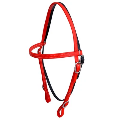 Cabezal de cuero HILASON Western Horse Biothane rojo | para Foto 1 de 3