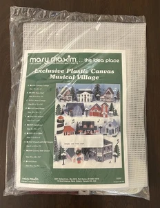 Mary Maxim Plastic Canvas Musical Christmas Village Kit Rose Cottage 7311 New  - Picture 1 of 9