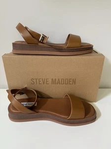 New Steve Madden Tristian Cognac Women’s Sandal Size 8.5 - Picture 1 of 5