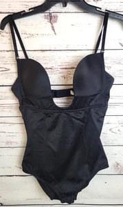 Dr. Robert Rey Shapewear Bodysuit Instant Shape Black Women's 36B Plunge - Picture 1 of 11