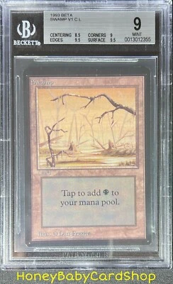 MTG Limited Edition Beta 1993 Swamp (B) BGS 9.0 MINT Old School 93/94 - Image 1 of 4