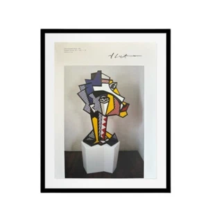 Estampado firmado de Roy Lichtenstein - cabeza expresionista, edición limitada, arte pop - Imagen 1 de 8
