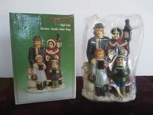 De colección 1993 Artmark 8" Hierro Fundido Dickens Family Door Stop Villancicos de Navidad con Caja - Imagen 1 de 6