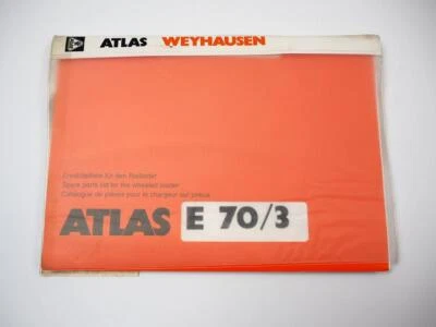 Atlas E70/3 Radlader Ersatzteilliste Spare Parts List Catalogue pieces 2001 - Bild 1 von 3