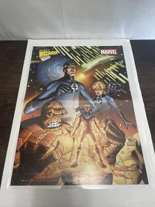 Vintage 90s double sided Wizard Poster Comics Marvel Fantastic 4 Lady Death - Picture 1 of 2