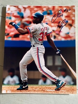 Vintage CLIFF FLOYD Signed Autographed 8x10 Photo Expos Marlins Mets OF MLB RARE - Image 1 of 3