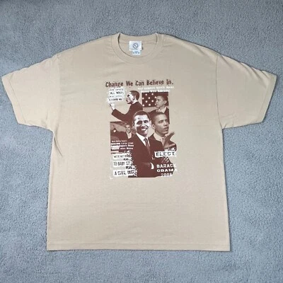 Camiseta Harlem Underground President Obama Algodón Beige Para Hombre Talla 2XL DE COLECCIÓN NUEVA CON ETIQUETAS Foto 1 de 4